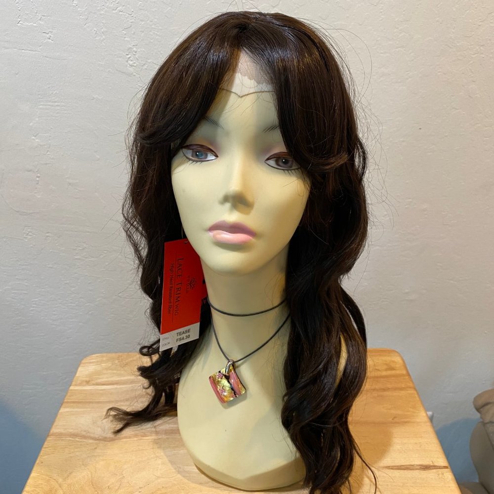 #76C SEPIA LACE TRIM WIG SYNTHETIC